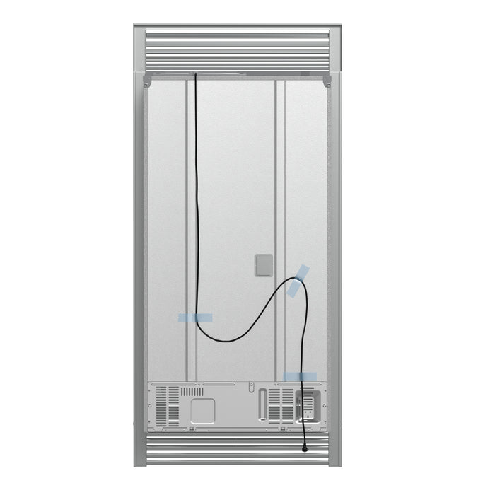 Forno Moena French Door Refrigerator, Stainless Steel, 19.2 cu.ft, Decorative Grill, ENERGY STAR Certified