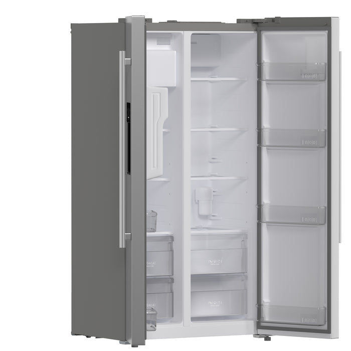 Forno Salerno 36-Inch Side-by-Side Stainless Steel Refrigerator, 20 cu.ft, ENERGY STAR Certified