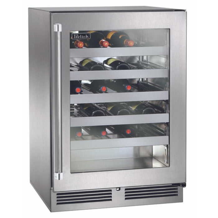 Perlick Signature Series 24" Outdoor Wine Reserve, Stainless Steel Glass Door