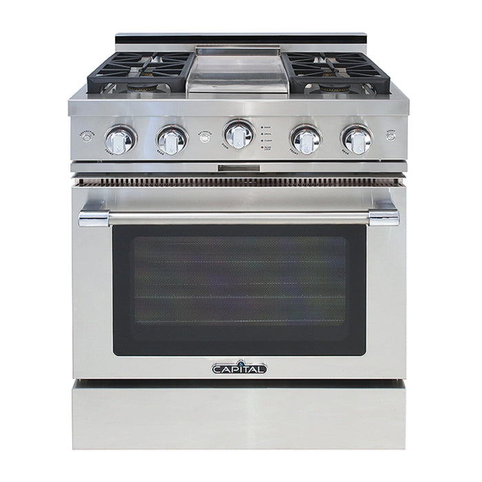 Capital Precision Series 30-Inch 19K BTU 4 Burner Single Door Grand Chef Range