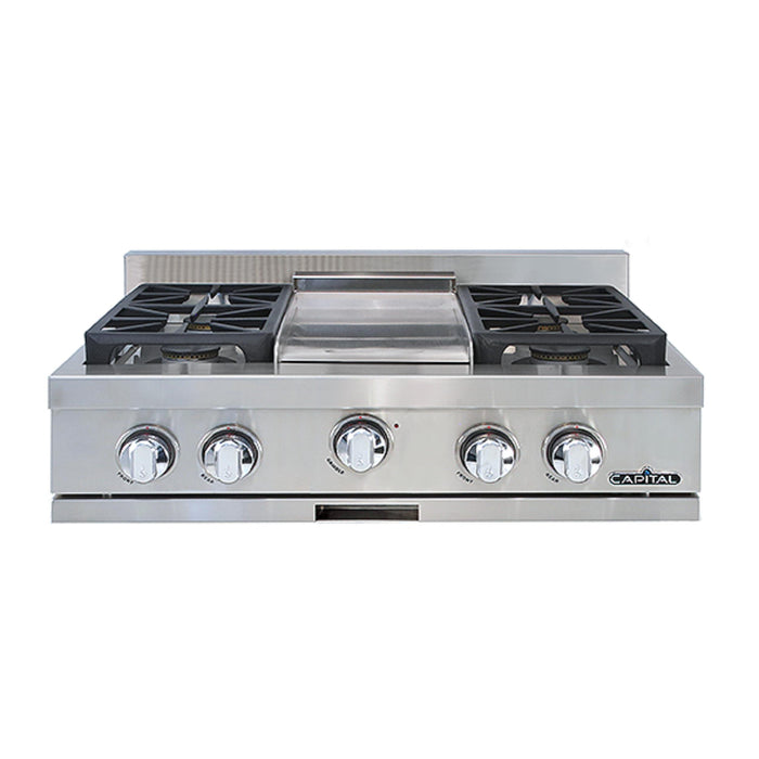 Capital Chef's Collection 30-Inch 4 Burner Specialty Cooktop Rangetop