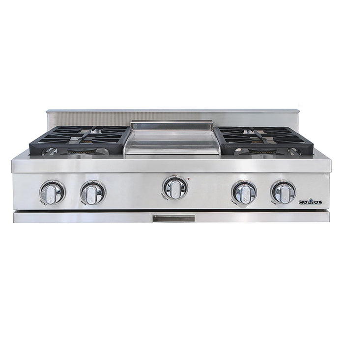 Capital Chef's Collection 36-Inch 4 Burner Specialty Cooktop Rangetop
