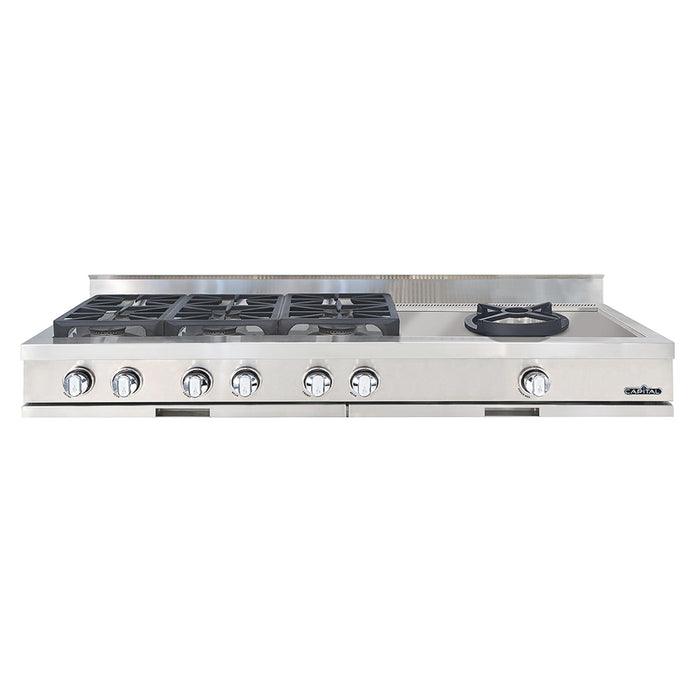 Capital Culinarian Series 60-Inch 6 Burner Specialty Cooktop Gas Rangetop