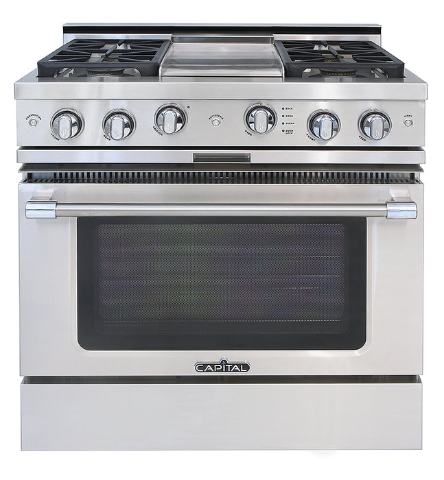 Capital Precision Series 36-Inch 19K BTU 4 Burner Single Door Grand Chef Range