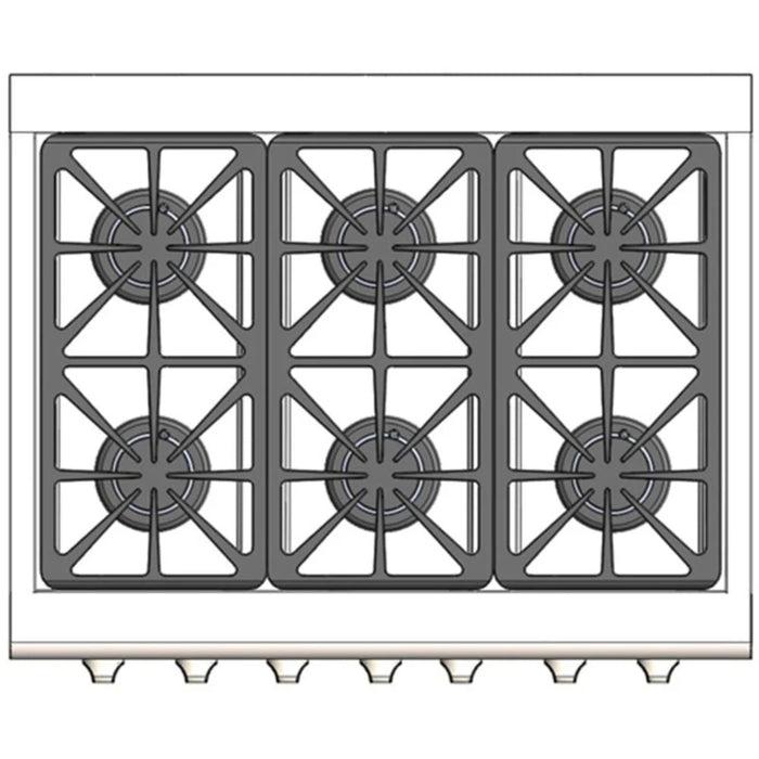 Capital Precision Series 36-Inch 19K BTU 6 Burner Single Door Grand Chef Range