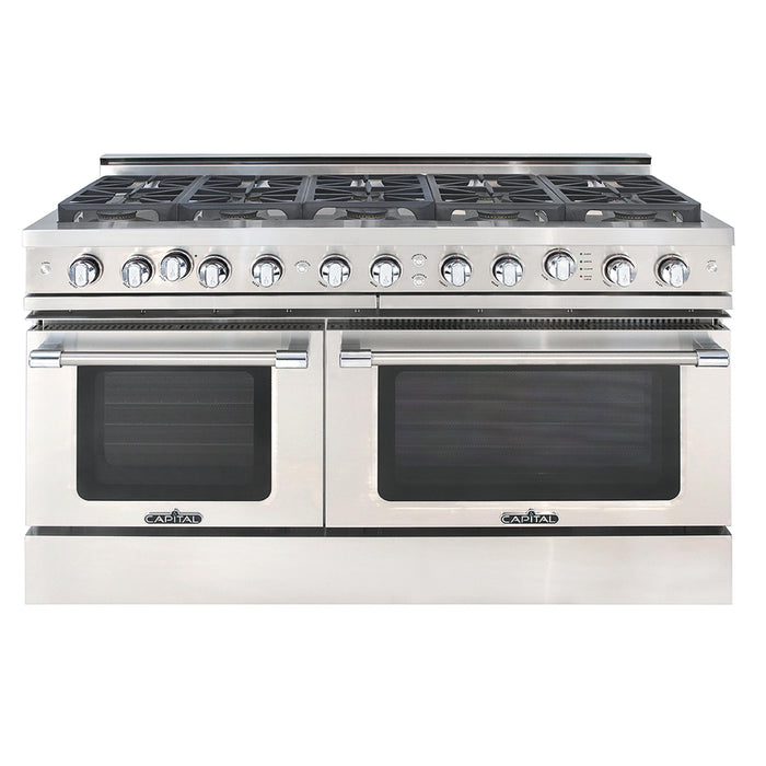 Capital Precision Series 60-Inch 19K BTU 10 Burner Double Door Grand Chef Range