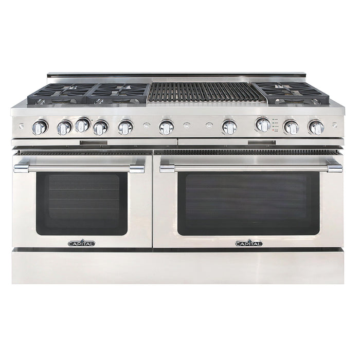 Capital Precision Series 60-Inch 19K BTU 6 Burner & Griddle Double Door Grand Chef Range