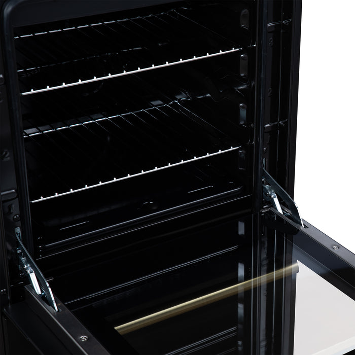 Forno Lamazze 20 Inch Freestanding Gas Range in Black, Compact Design