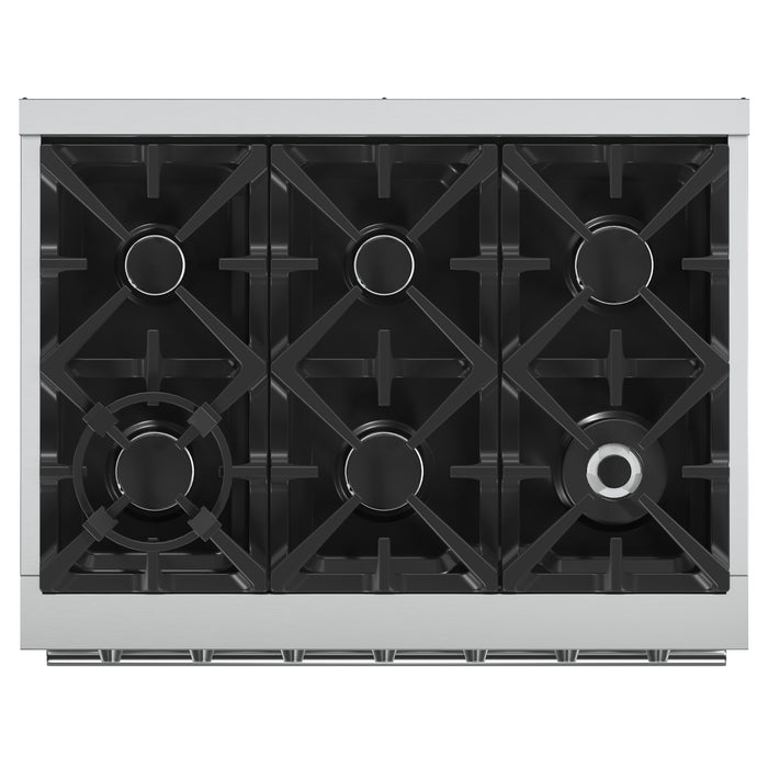 Forno Massimo 36-Inch Freestanding Gas Range, 6 Sealed Burners, Convection Oven, Energy Efficient