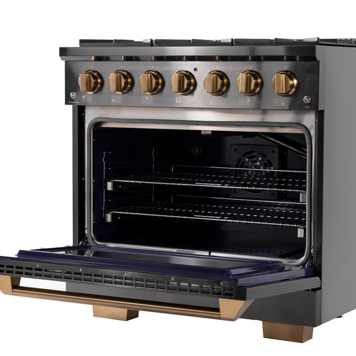 Kucht 363 36" Pro Class Gas Range in Dark Titanium Stainless Steel