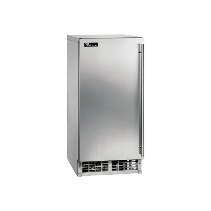 Perlick Signature Series 15" Cubelet Ice Maker with Pump, Stainless Steel Solid Door