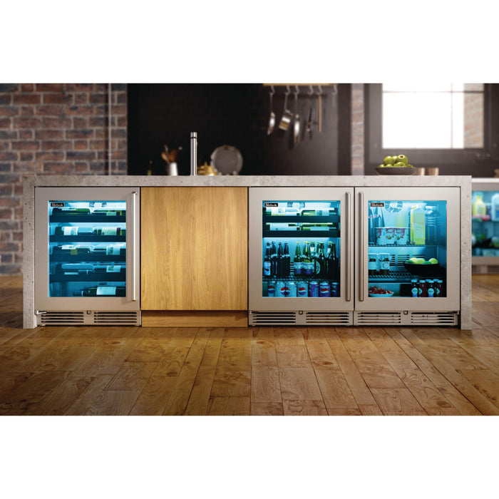 Perlick C-Series 24" Indoor Refrigerator, Stainless Steel Glass Door