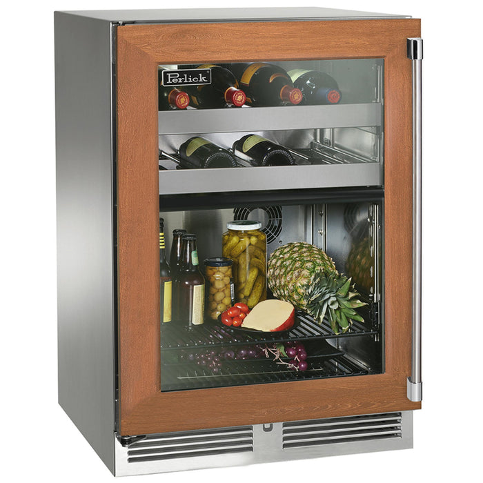 Perlick Signature Series 18" Shallow Depth Outdoor Beverage Center, Panel-Ready Glass Door
