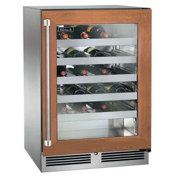 Perlick Signature Series 18" Outdoor Marine-Grade Wine Reserve, Panel-Ready Glass Door
