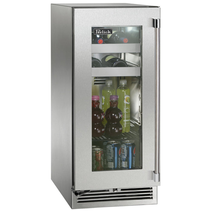 Perlick Signature Series 2.8 cu.ft Indoor Refrigerator w/ Stainless Steel Solid Door, Hinge Left