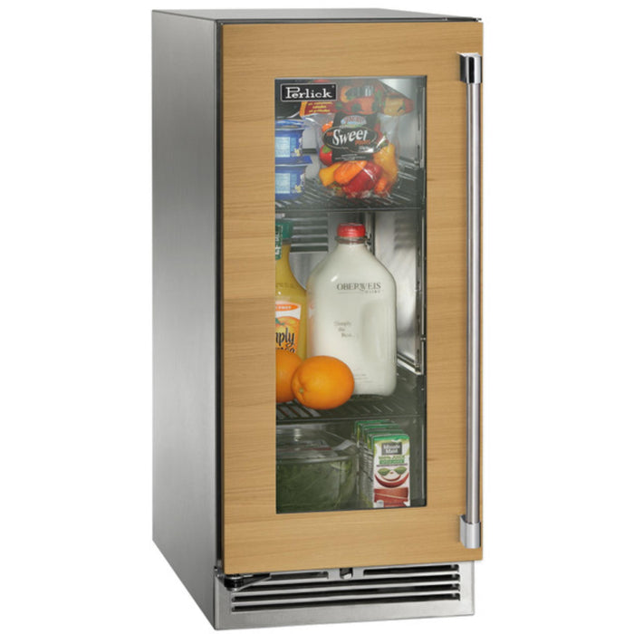 Perlick Signature Series 2.8 cu. ft Indoor Refrig. w/ Fully Integ. Panel-Ready Glass Door, Hinge Right