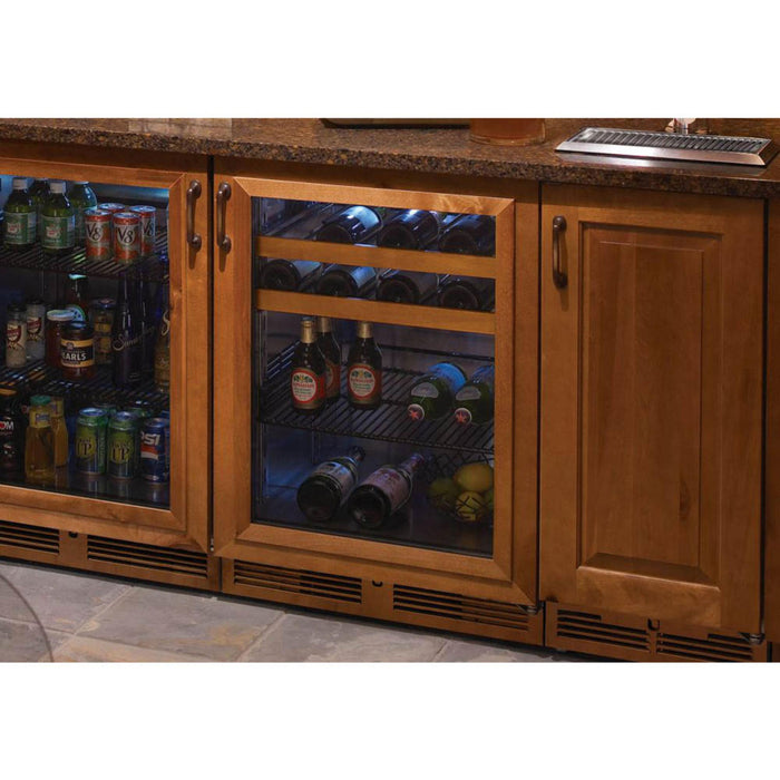 Perlick Signature Series 24-Inch Indoor Beverage Center, Panel-Ready Glass Door