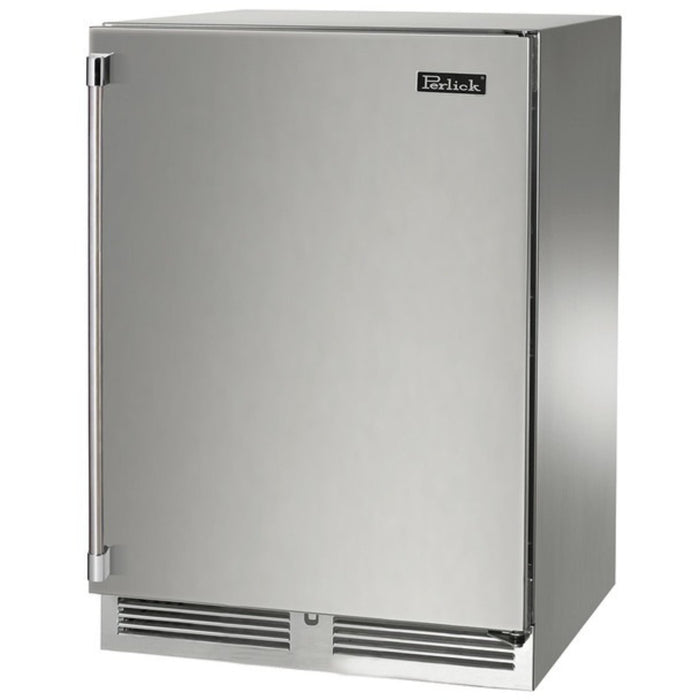Perlick Signature Series 24" Outdoor Dual-Zone Wine Reserve, Stainless Steel Solid Door