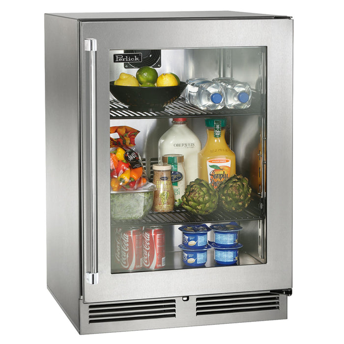 Perlick Signature Series  5.2 cu.ft  Indoor Refrigerator, Stainless Steel Solid Door, Left Hinge