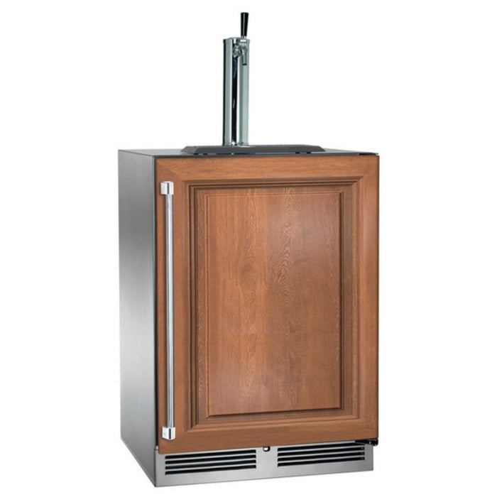 Perlick Signature Series 24" Indoor Beer Dispenser, Single Tap, Panel-Ready Solid Door