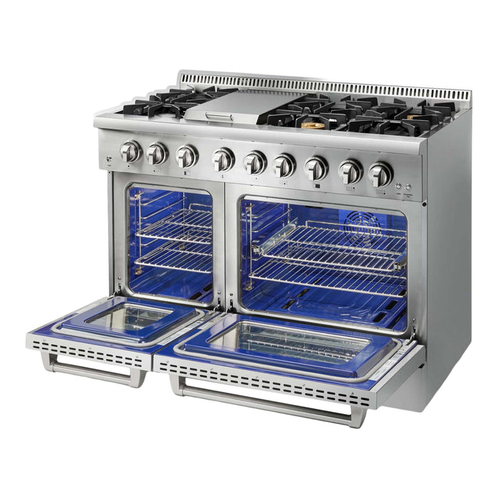 Thor Kitchen H Series 48-Inch Stainless Steel Liquid Propane Dual Fuel Range