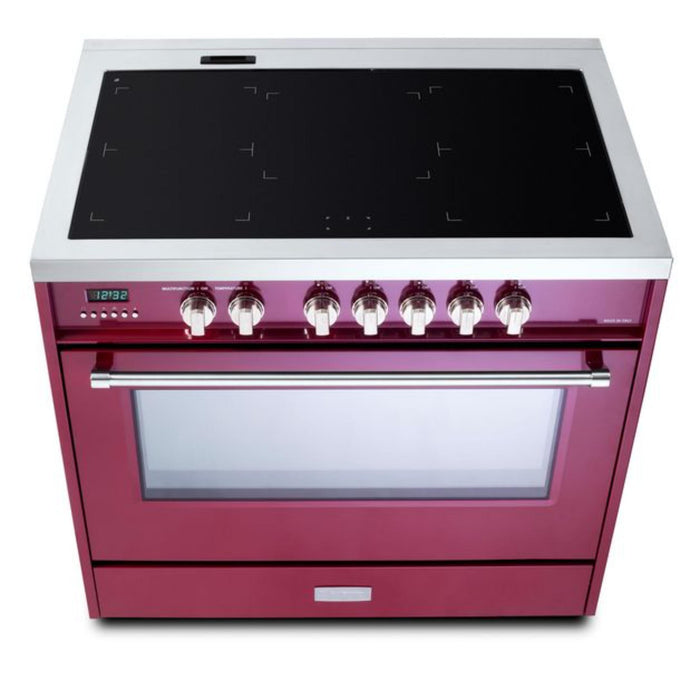 Verona 36-Inch 5.0 Cu. Ft. Colored Designer Series Five-Burner Induction Range with True European Convection Oven