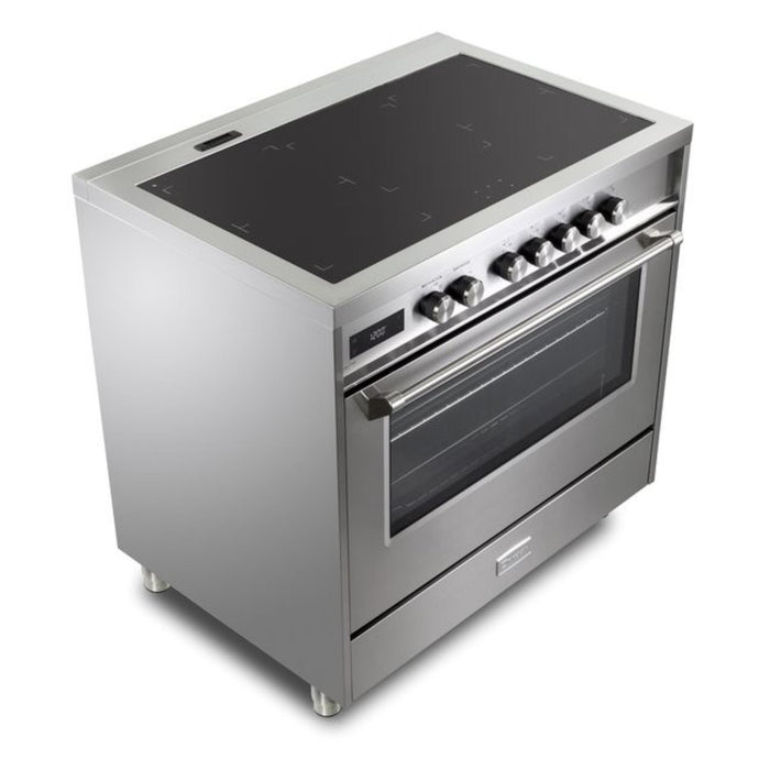Verona Ultima 36-Inch 5.0 Cu. Ft. Colored Freestanding Induction Range with Five Cooking Zones, Dual Convection, and Air Fry