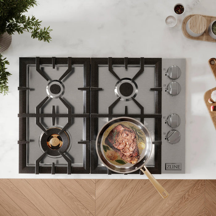 ZLINE Gas Cooktops with Brass Burners – 30" & 36"