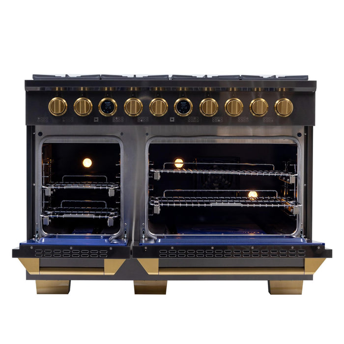 Kucht KXD 48” Pro Class Dual Fuel Range in Dark Titanium Stainless Steel