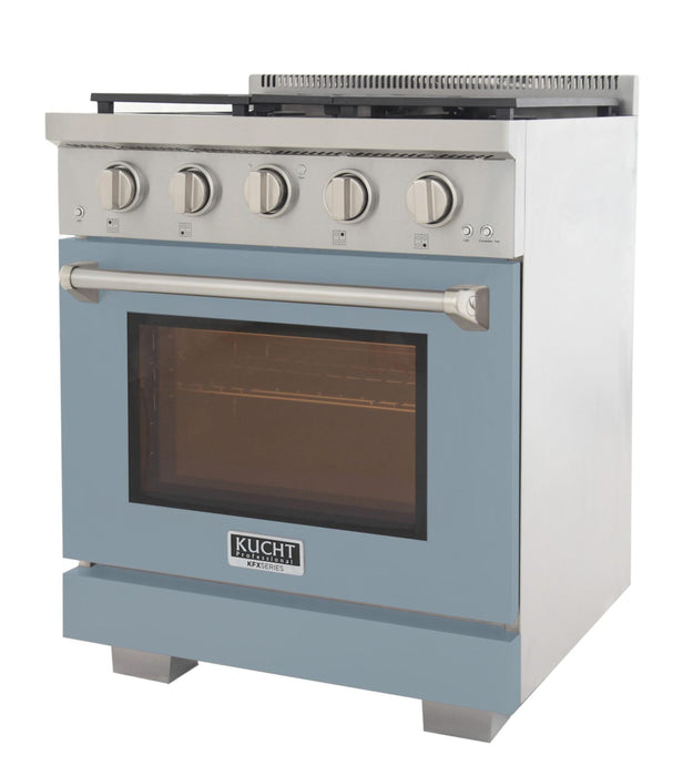 Kucht 3000X LP 30" Pro Class Gas Range in Light Blue