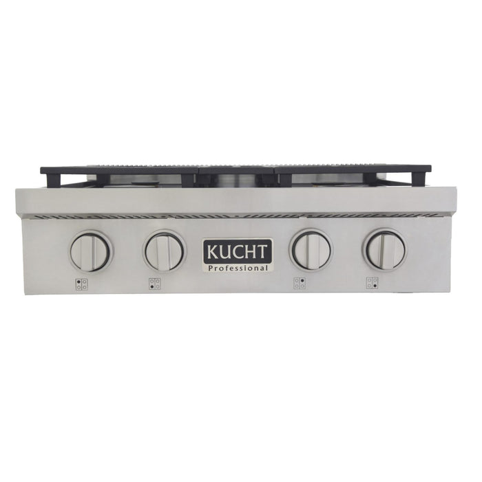 Kucht KRT KFX309T LP Pro Class Gas Range Top in Stainless Steel