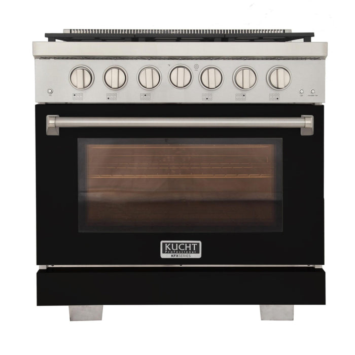 Kucht 360 LP 36" Pro Class Gas Range in Black