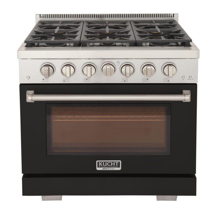 Kucht 3600X LP 36" Pro Class Gas Range in Black