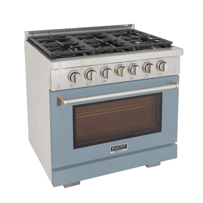 Kucht 3600X LP 36" Pro Class Gas Range in Light Blue