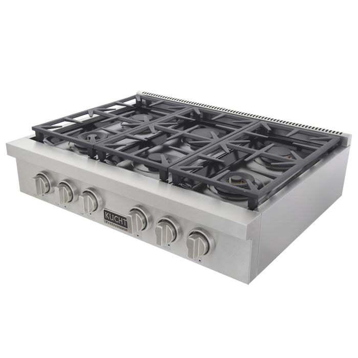 Kucht KFX489T Pro Class Gas Range Top in Stainless Steel