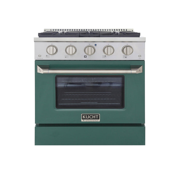 Kucht 302 30” Pro Class Dual Fuel Range in Green