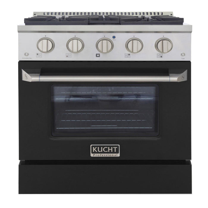 Kucht Professional KNG301 LP Series 30-Inch 4.2 Cu. Ft. Colored Pro-Style Propane Gas Ranges
