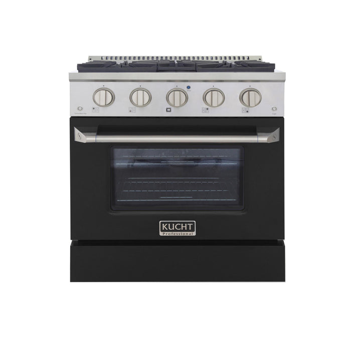 Kucht 302 LP 30” Pro Class Dual Fuel Range in Black