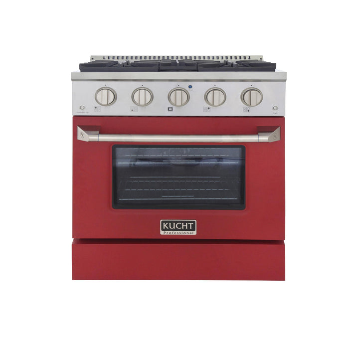 Kucht 302 LP 30” Pro Class Dual Fuel Range in Red