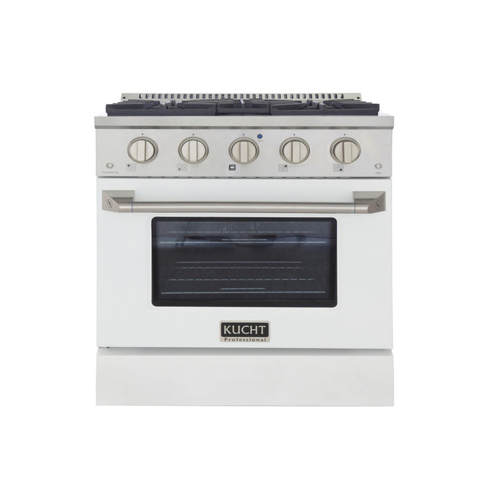Kucht 302 30” Pro Class Dual Fuel Range in White