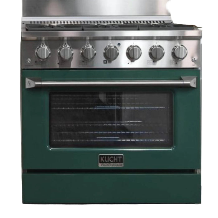 Kucht Professional KDF362 LP Series 36-Inch 5.2 Cu. Ft. Colored Dual Fuel Ranges