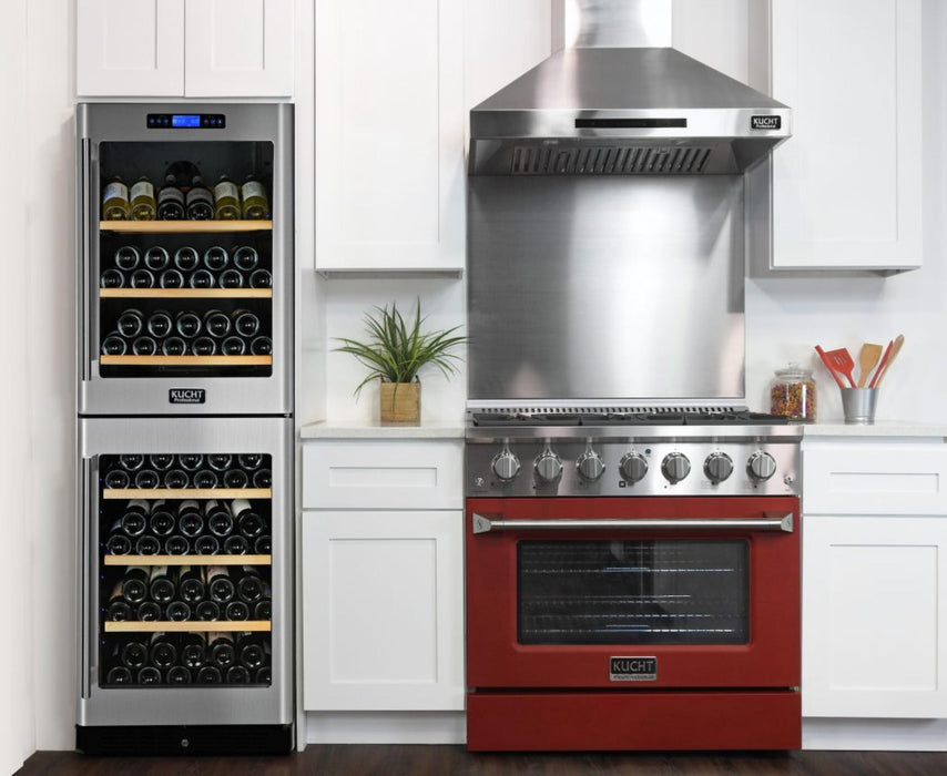 Kucht 361 LP 36" Pro Class Gas Range in Red
