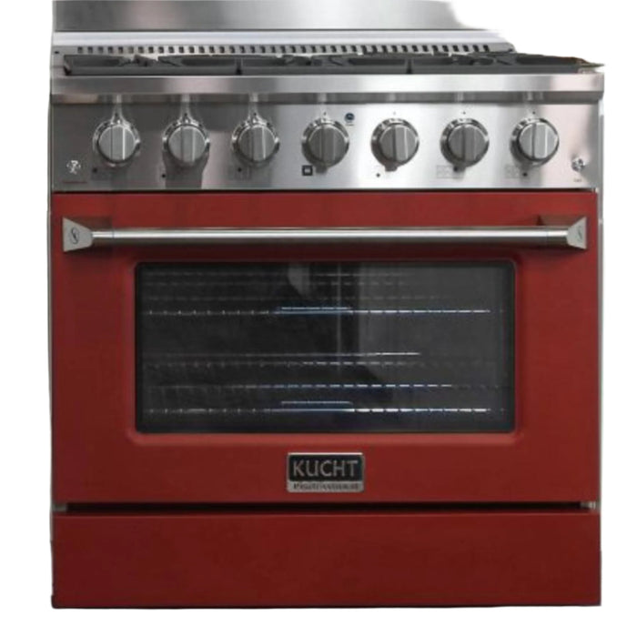 Kucht 362 36” Pro Class Dual Fuel Range in Red