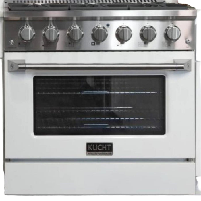 Kucht 362 36” Pro Class Dual Fuel Range in White