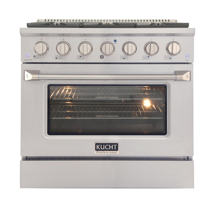 Kucht 362 36” Pro Class Dual Fuel Range in Stainless Steel