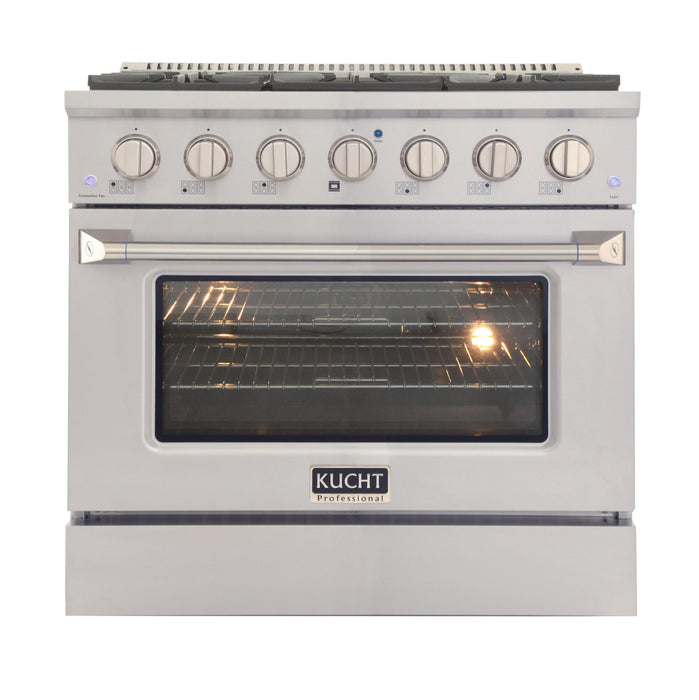 Kucht 361 LP 36" Pro Class Gas Range in Grey