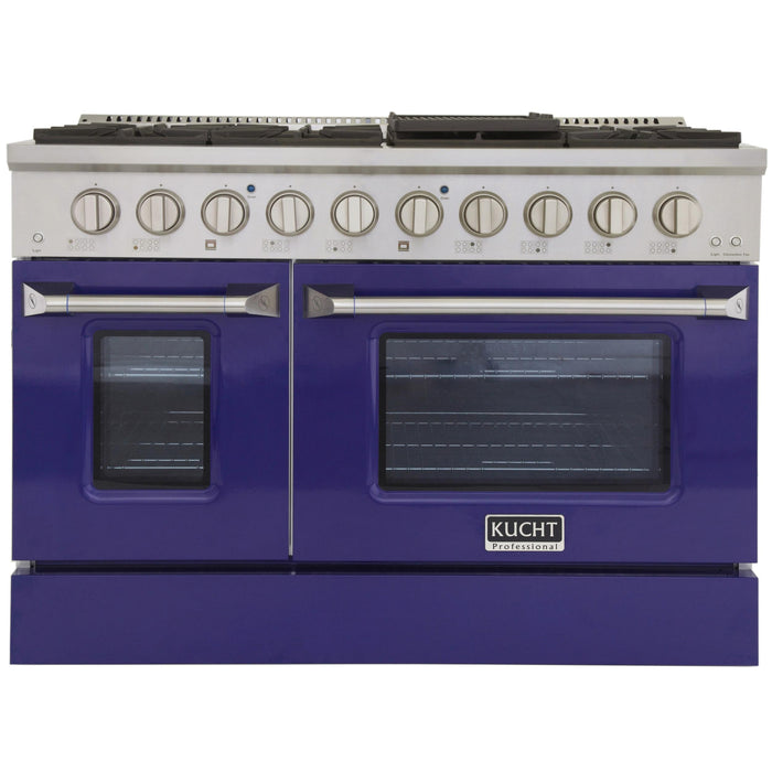 Kucht 481 LP 48" Pro Class Gas Range in Blue