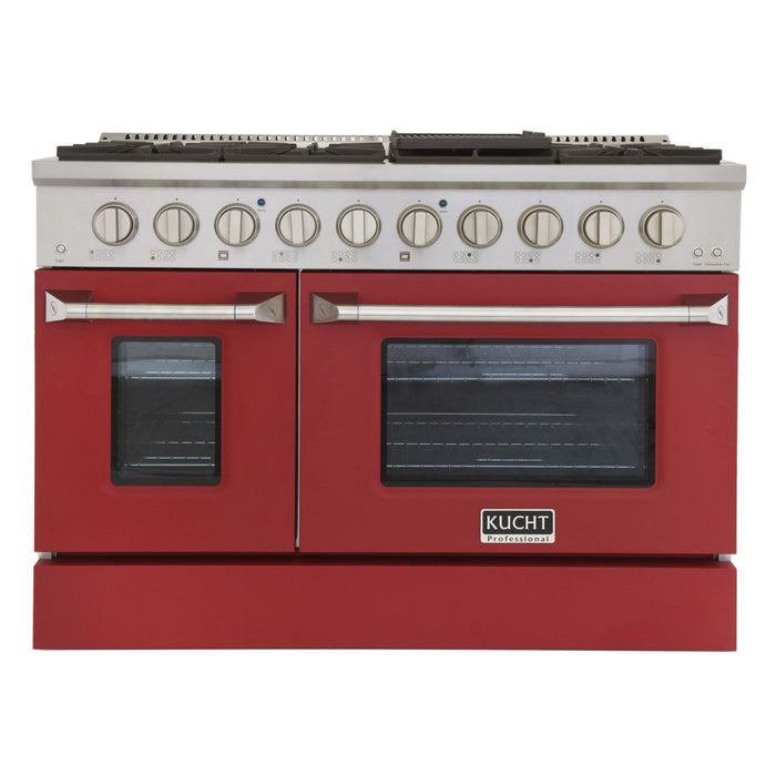 Kucht 481 LP 48” Pro Class Gas Range in Red