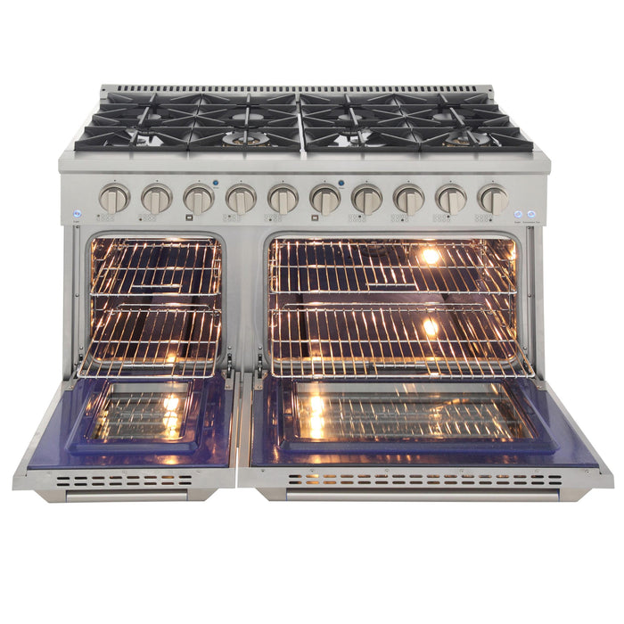 Kucht 481 48" Pro Class Gas Range in White Customized Gold