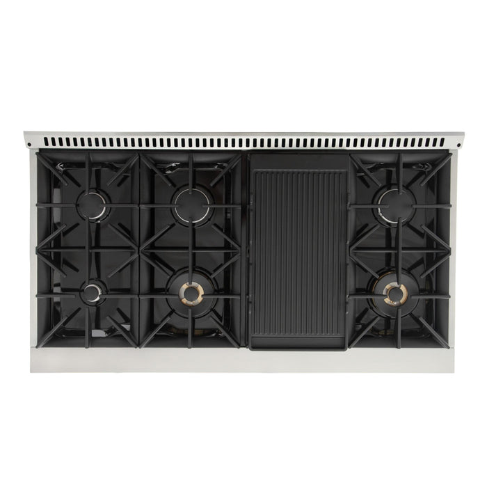 Kucht 481 LP 48" Pro Class Gas Range in Black Customized Rose